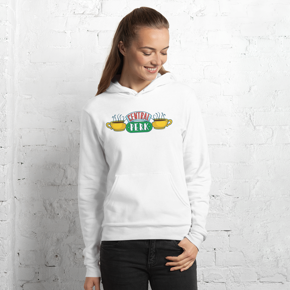 Friends Central Perk Adult Fleece Hooded Sweatshirt