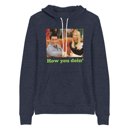 Friends How You Doin' Adult Fleece Hooded Sweatshirt-5