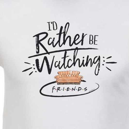 Friends I'd Rather Be Watching Friends Adult Short Sleeve T-Shirt-1