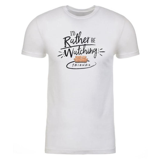 Friends I'd Rather Be Watching Friends Adult Short Sleeve T-Shirt-0