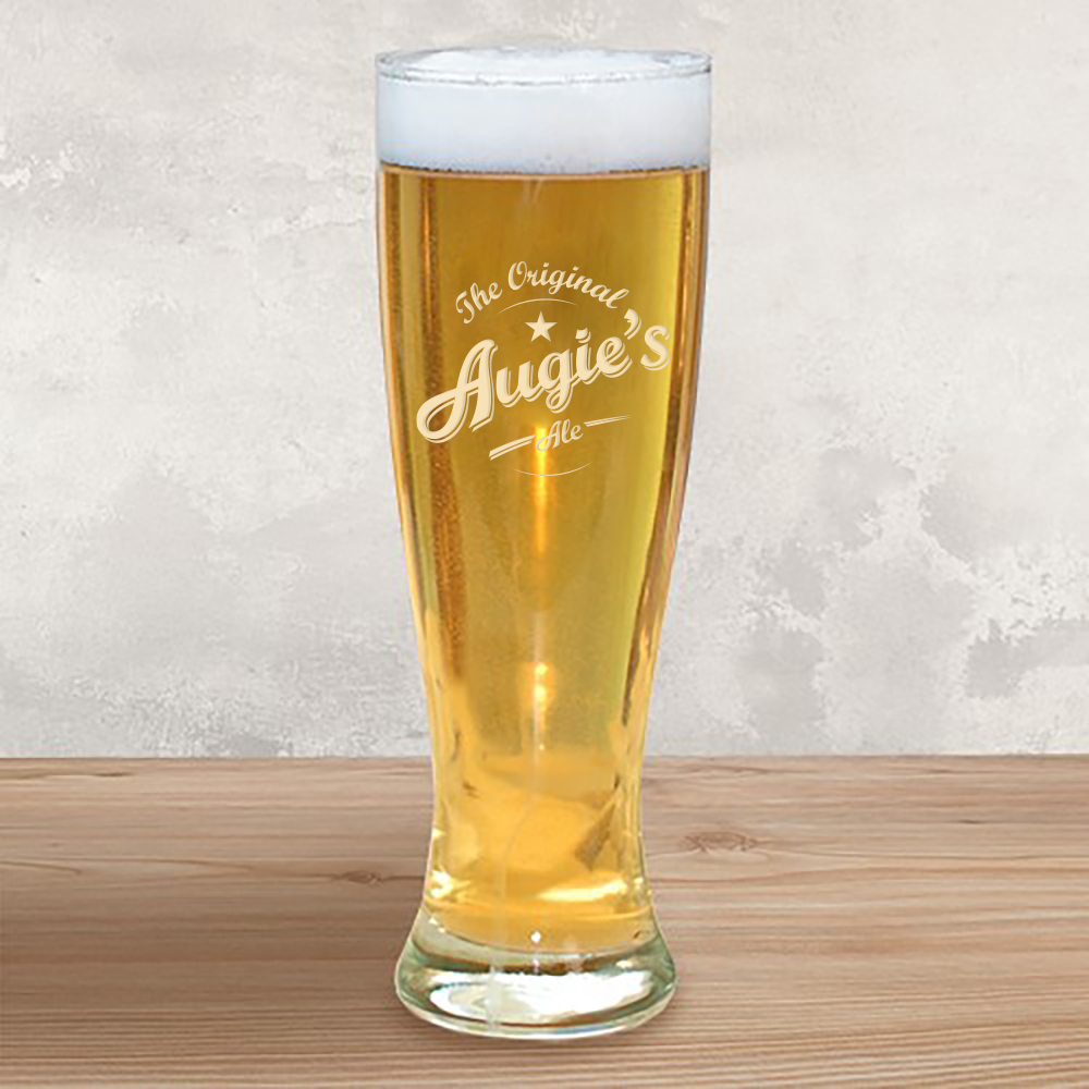 Fear The Walking Dead Augie's Ale Laser Engraved Pilsner Glass