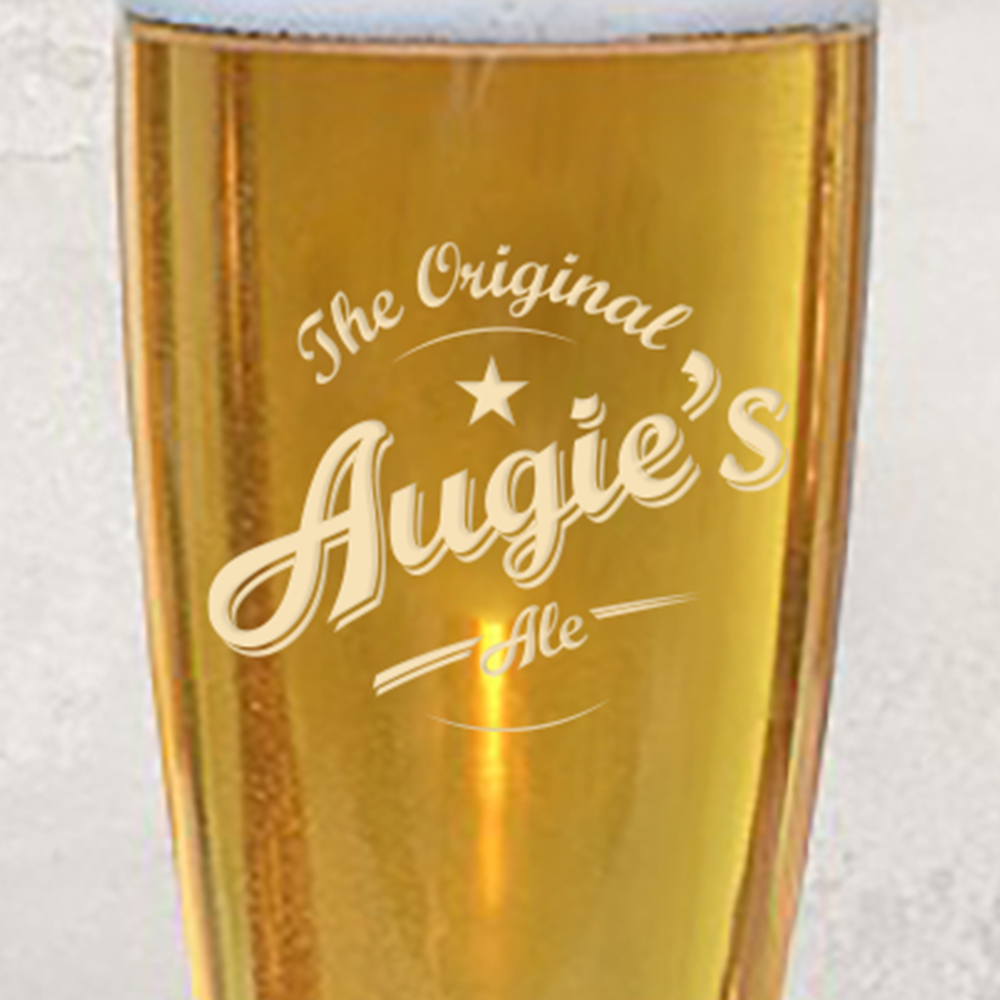 Fear The Walking Dead Augie's Ale Laser Engraved Pilsner Glass