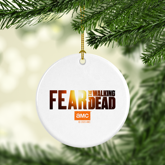 Fear The Walking Dead Season 6 Art Logo Double-Sided Ornament-0