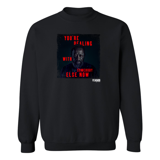 Fear The Walking Dead Season 6 Morgan Quote Fleece Crewneck Sweatshirt-0