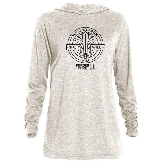 HISTORY Forged In Fire Series It Will Kill Tri-blend Raglan Hoodie