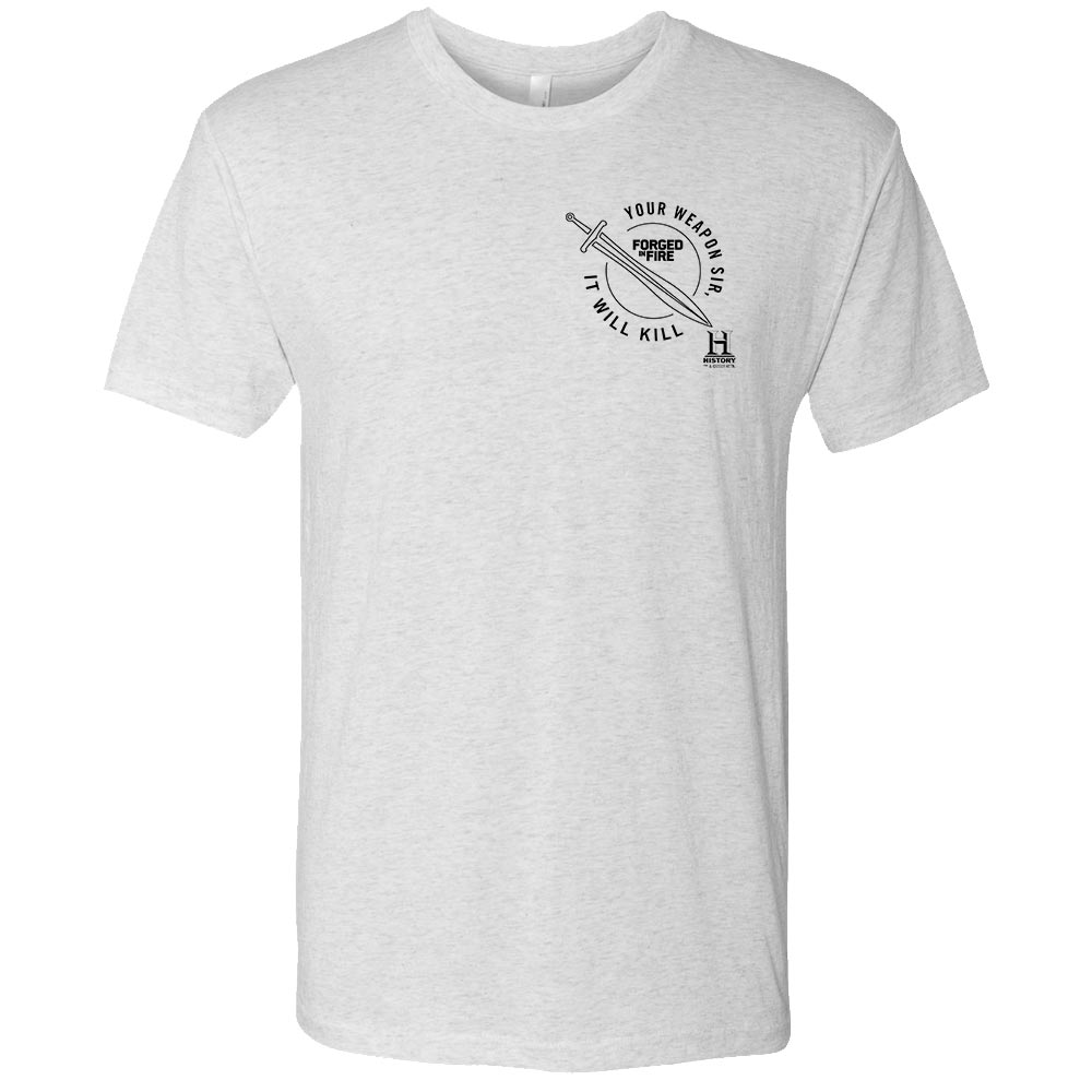 HISTORY Forged in Fire Series It Will Kill Sword Men's Tri-Blend Short Sleeve T-Shirt