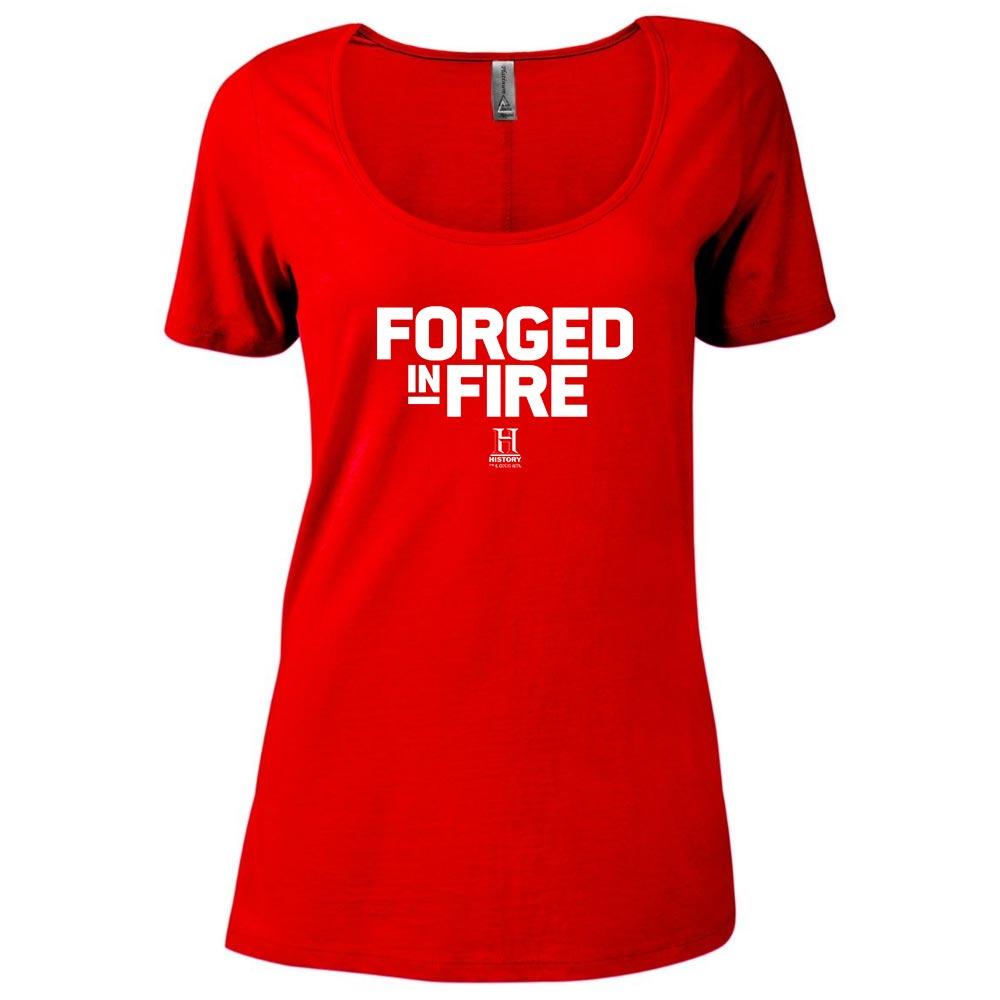 HISTORY Forged In Fire Series Logo Women's Relaxed Scoop Neck T-Shirt