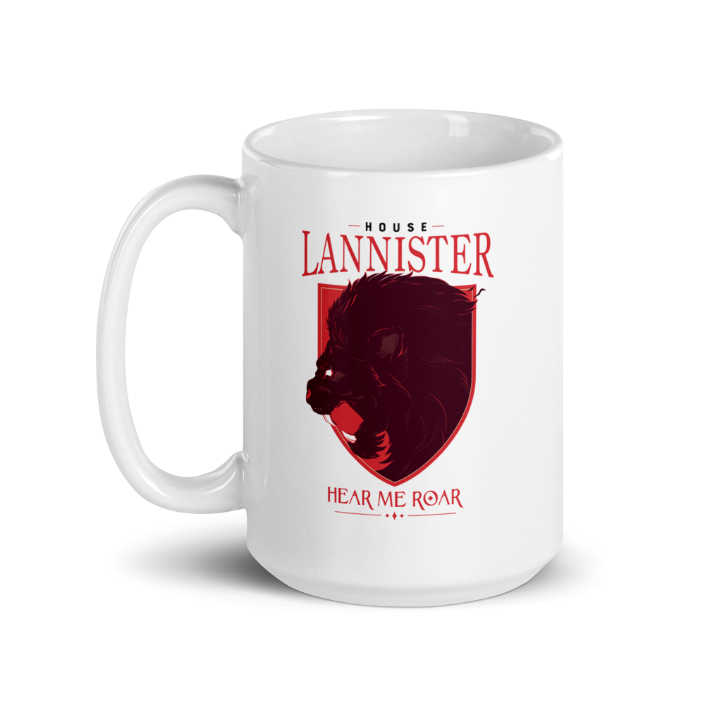 Game of Thrones House Lannister White Mug