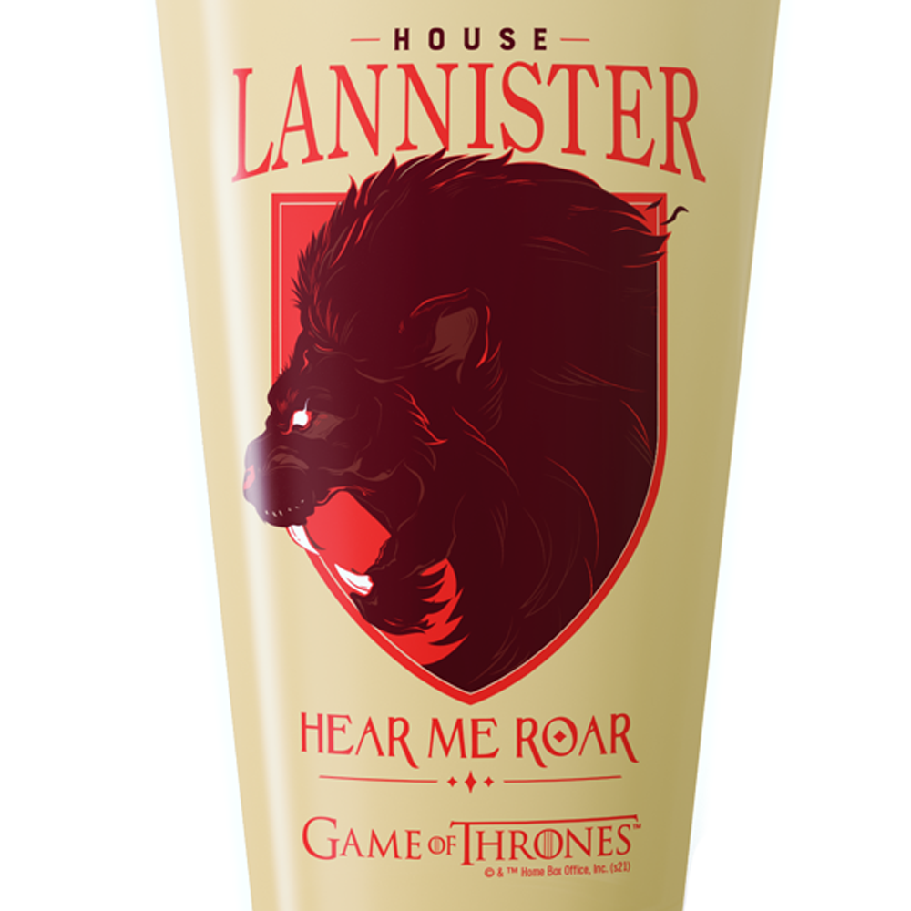 Game of Thrones House Lannister 17 oz Pint Glass