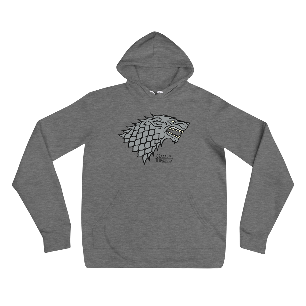 Game of Thrones House Stark Sigil Adult Fleece Hooded Sweatshirt Grey