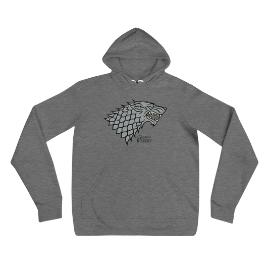 Game of Thrones House Stark Sigil Adult Fleece Hooded Sweatshirt Black-2