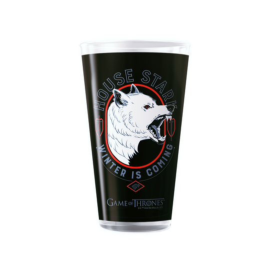 Game of Thrones House Stark Winter Is Coming 17 oz Pint Glass-0