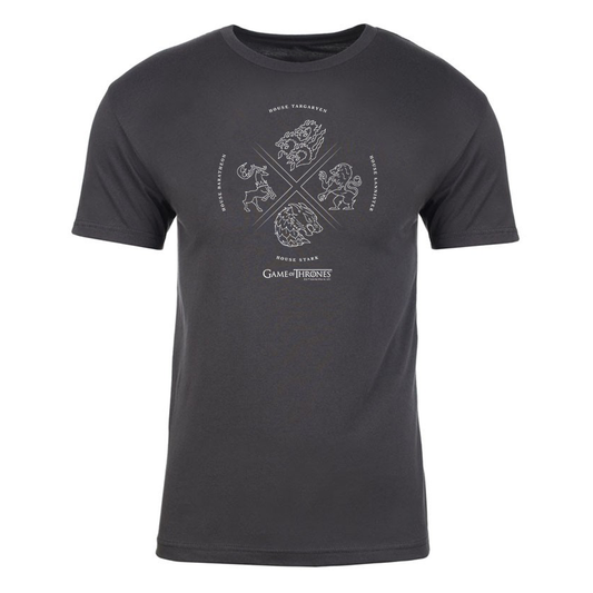 Game of Thrones House Symbols Adult Short Sleeve T-Shirt-2