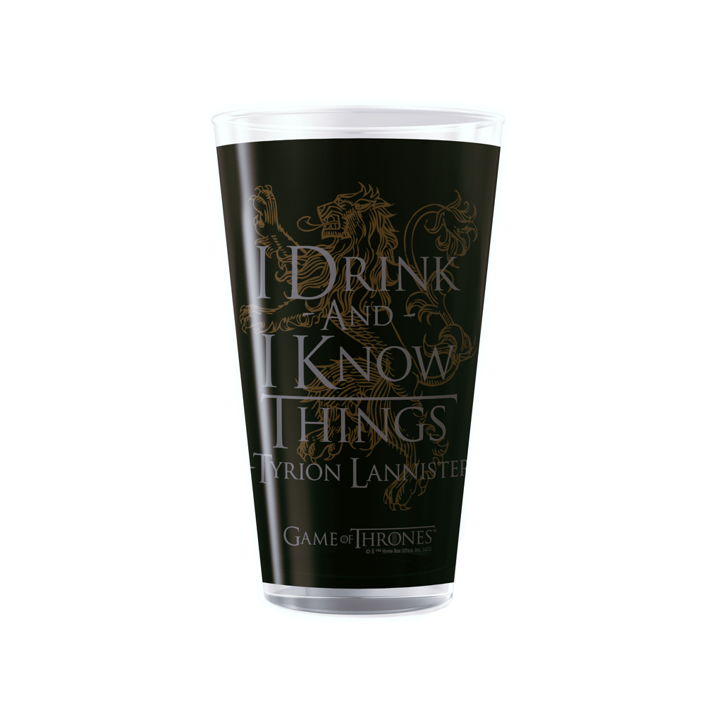 Game of Thrones I Drink and I Know Things 17 oz Pint Glass-0