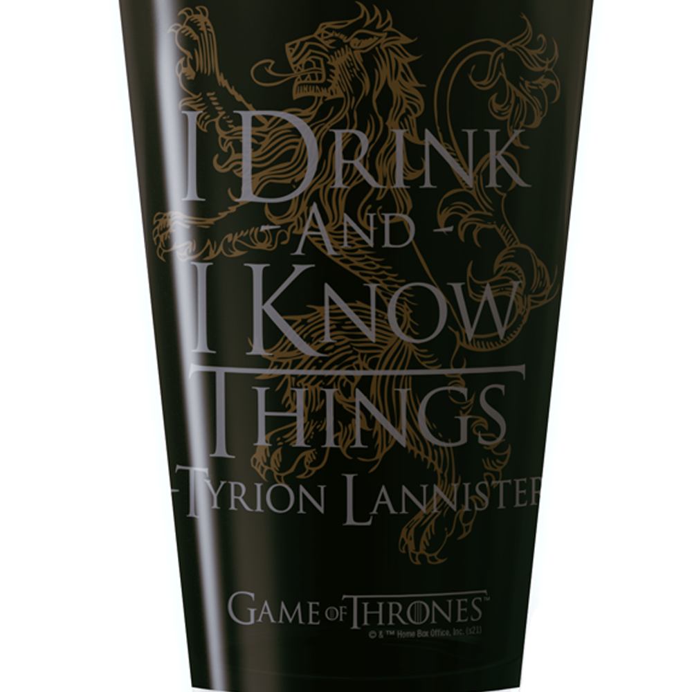 Game of Thrones I Drink and I Know Things 17 oz Pint Glass-1