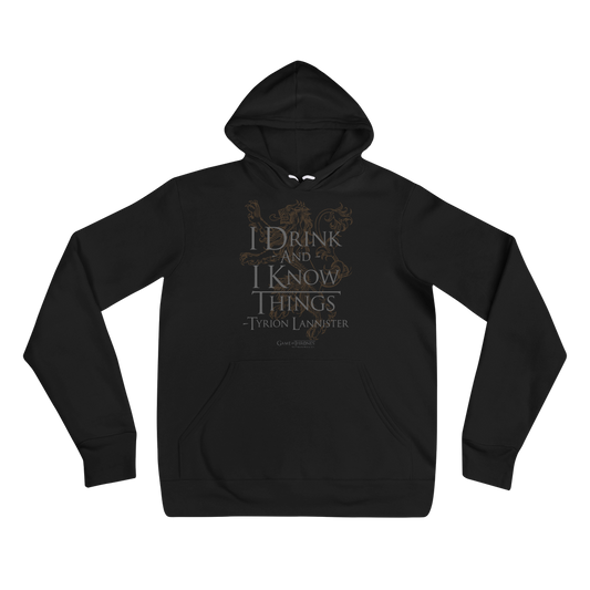 Game of Thrones I Drink and I Know Things Adult Fleece Hooded Sweatshirt-0