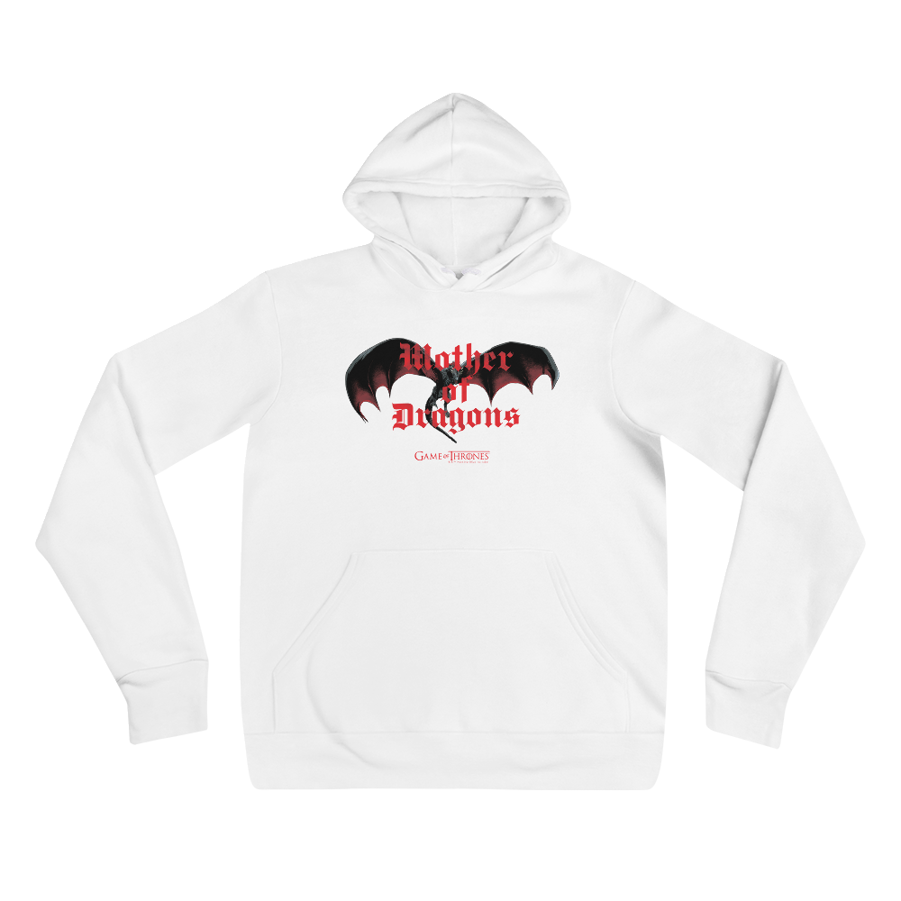 Game of Thrones Mother of Dragons Adult Fleece Hooded Sweatshirt White