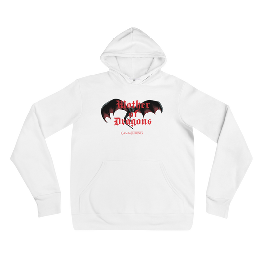 Game of Thrones Mother of Dragons Adult Fleece Hooded Sweatshirt White-0