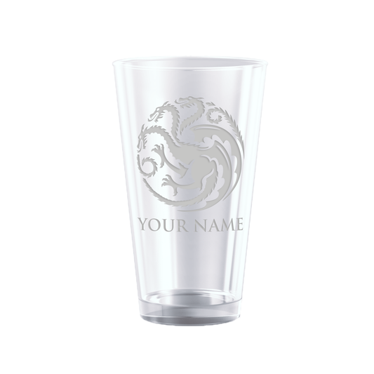 Game of Thrones Targaryen Personalized Laser Engraved Pint Glass-0