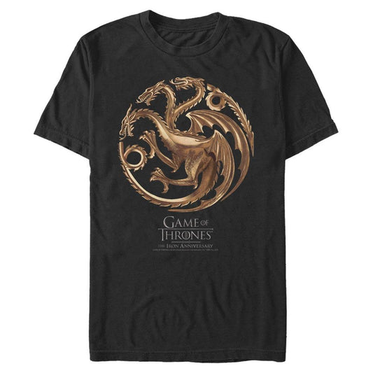 Game of Thrones Tagaryen Sigil Metal Short Sleeve T-Shirt-0