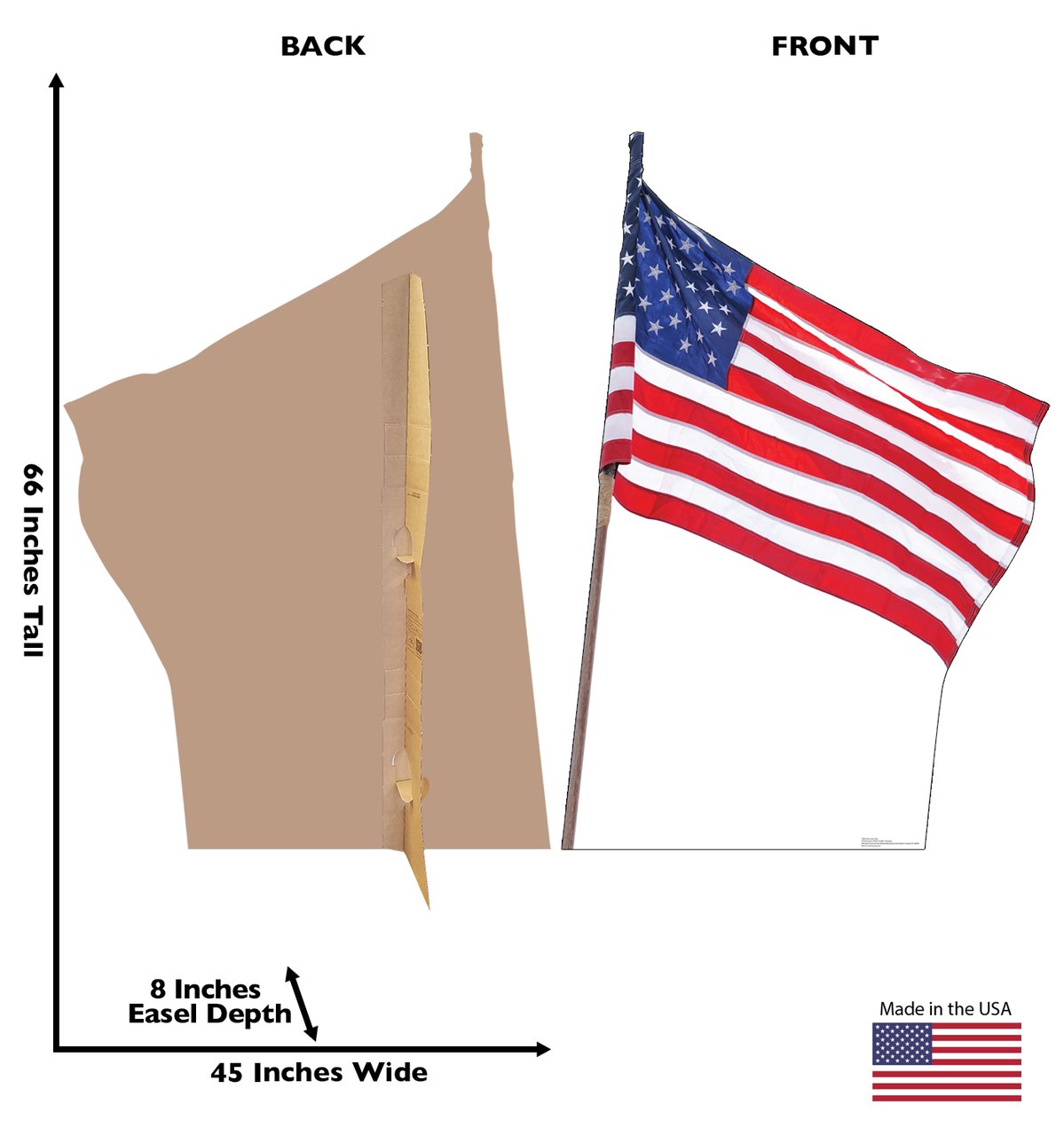 HISTORY American Flag Standee