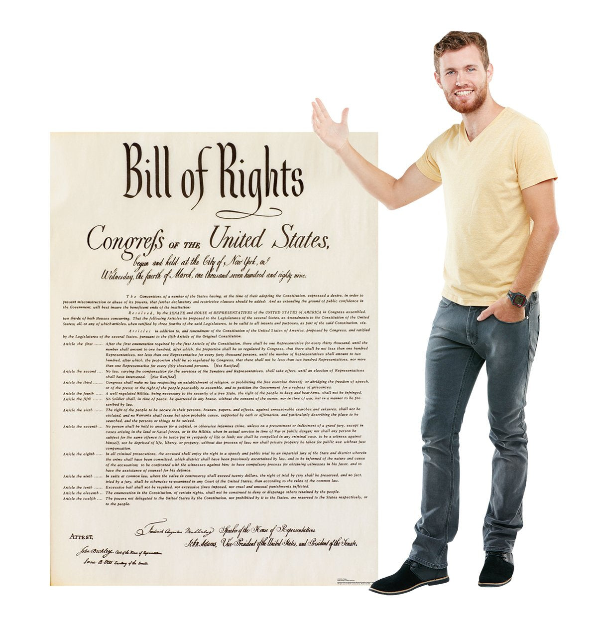 HISTORY Bill Of Rights Standee