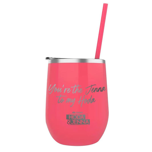 TODAY with Hoda & Jenna You Are The Jenna To My Hoda Laser Engraved Wine Tumbler with Straw-2