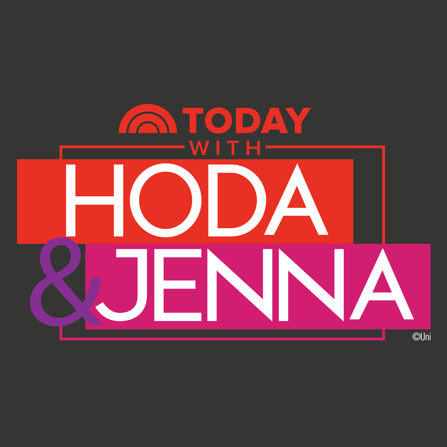 TODAY Show With Hoda & Jenna Tri-Blend Zip-Up Hooded Sweatshirt