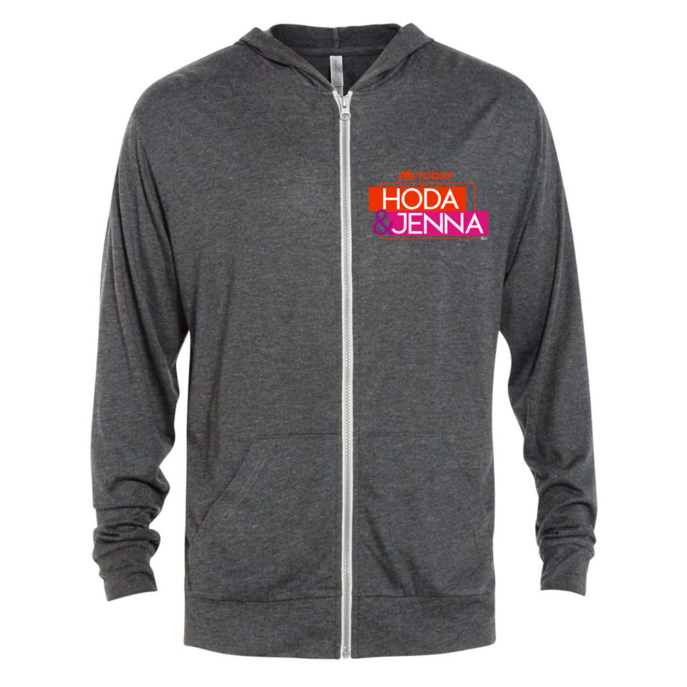 TODAY Show With Hoda & Jenna Tri-Blend Zip-Up Hooded Sweatshirt