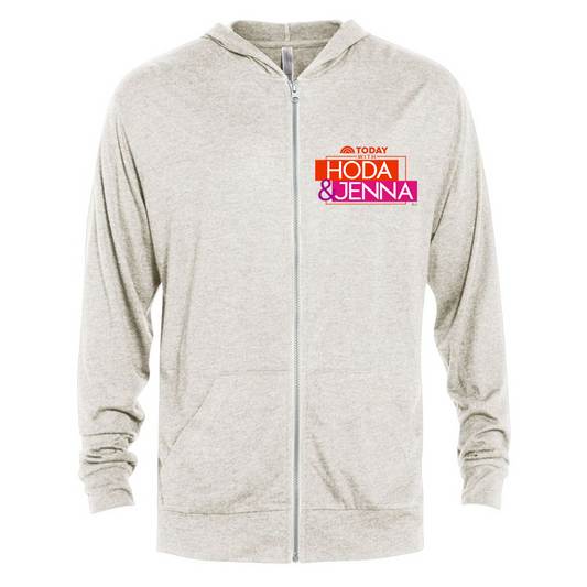 TODAY Show With Hoda & Jenna Tri-Blend Zip-Up Hooded Sweatshirt-2