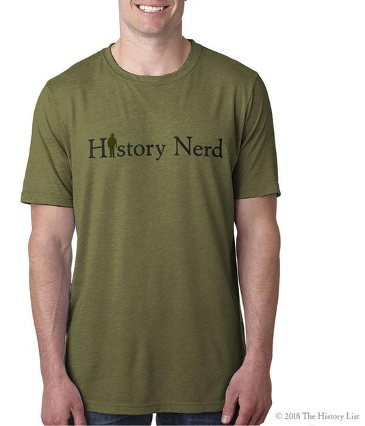 History Nerd with WWII Soldier T-Shirt-1