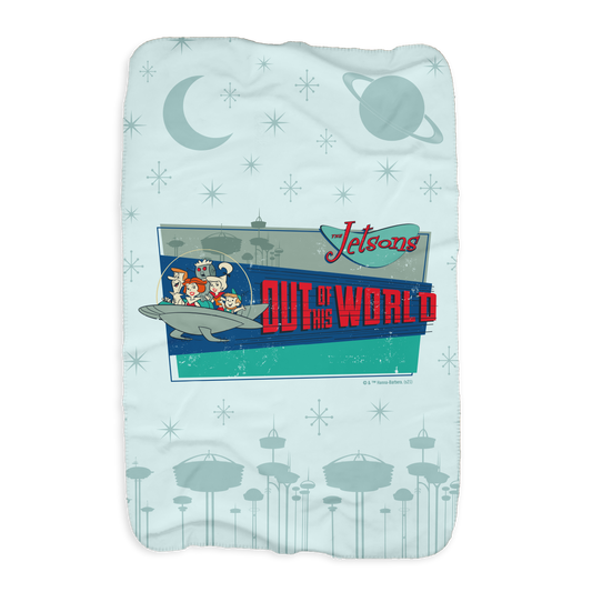 The Jetsons Out Of This World Sherpa Blanket