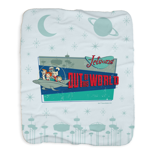 The Jetsons Out Of This World Sherpa Blanket-1