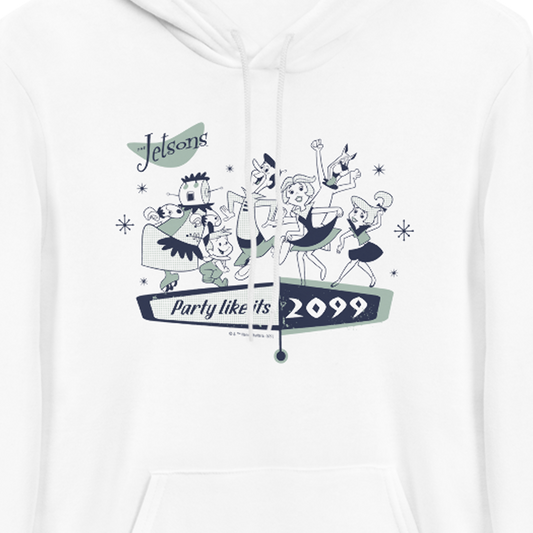 The Jetsons Party Like It's 2099 Adult Fleece Hooded Sweatshirt-1