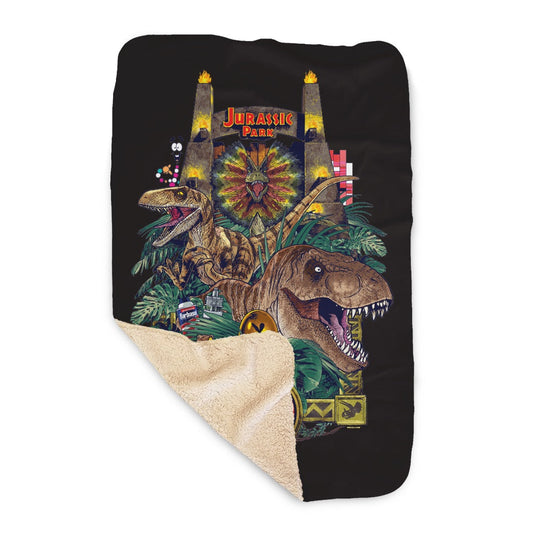 Jurassic Park Sherpa Blanket-2