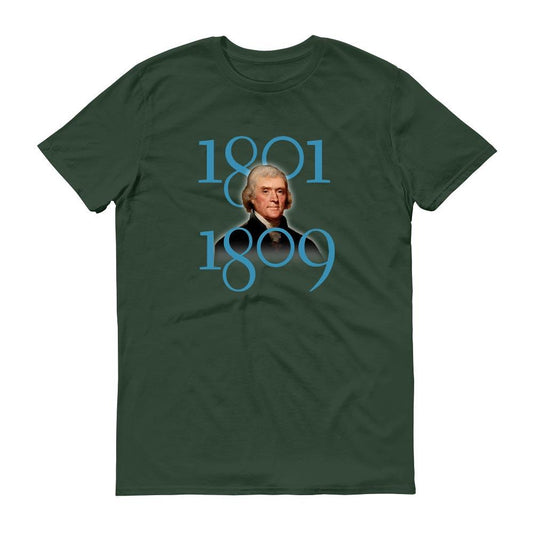 Thomas Jefferson History In General Quote and Portrait Adult Short Sleeve T-Shirt