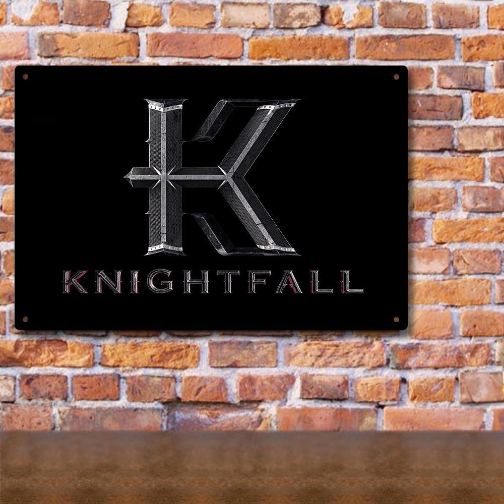 Knightfall Logo Metal Sign