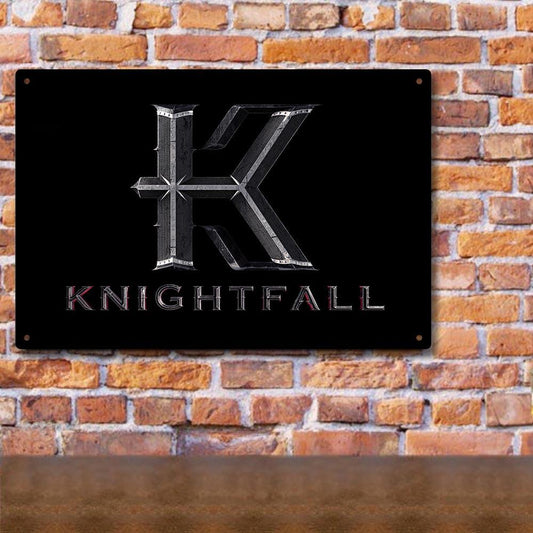 Knightfall Logo Metal Sign-0