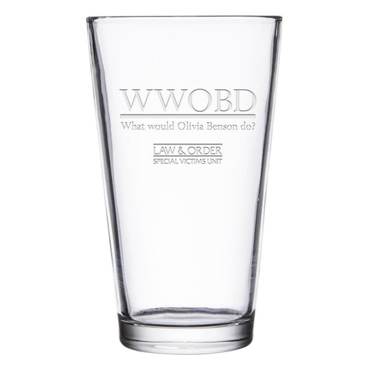 Law & Order: SVU WWOBD Laser Engraved Pint Glass-0