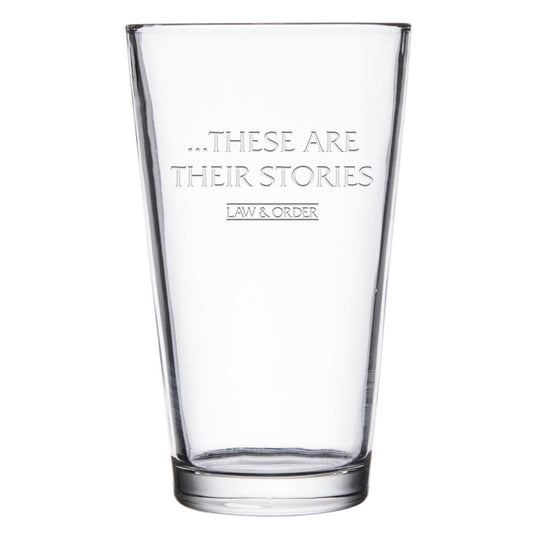 Law & Order: SVU These are Their Stories Laser Engraved Pint Glass-0