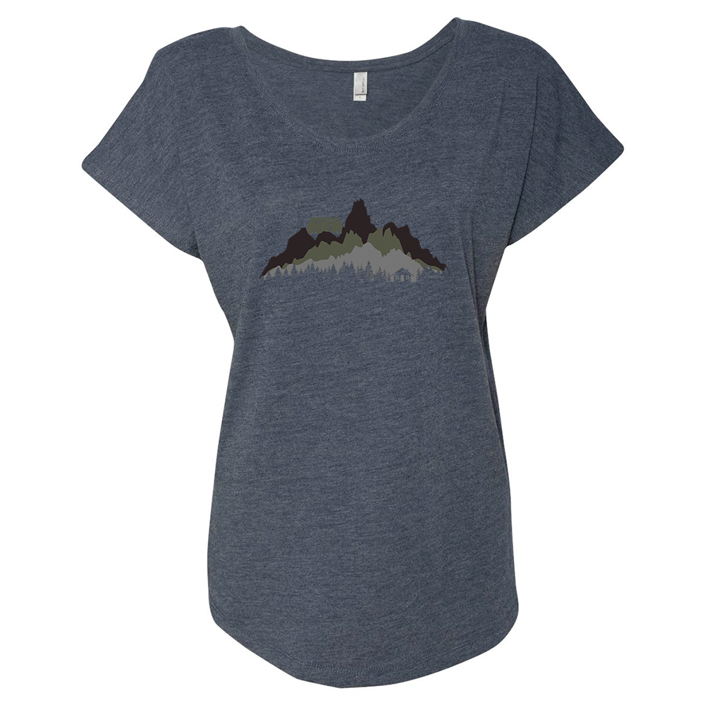 Mountain Men In The Wild Women's Tri-Blend Dolman T-Shirt