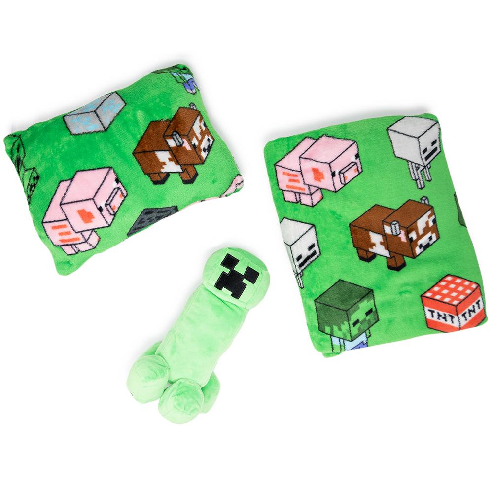 Minecraft 3Pc Throw/Pillow Buddy/Dec Pillow Set