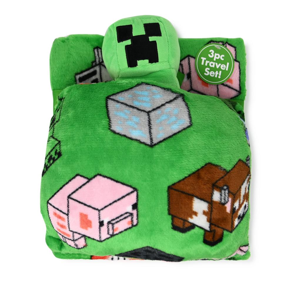 Minecraft 3Pc Throw/Pillow Buddy/Dec Pillow Set