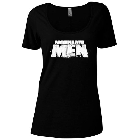 Mountain Men Logo Women's Relaxed Scoop Neck T-Shirt