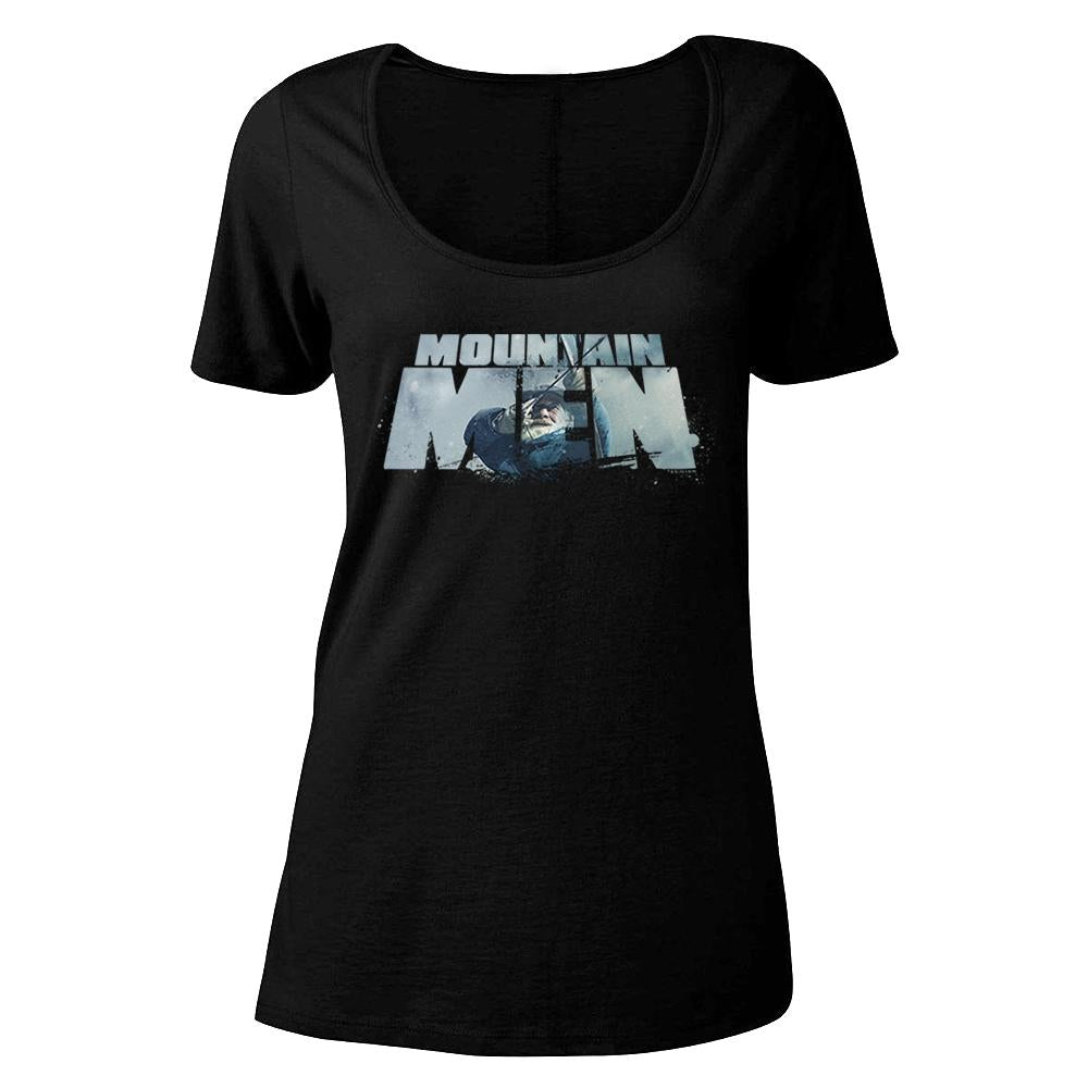 Mountain Men Tom Oar Logo  Women's Relaxed Scoop Neck T-Shirt