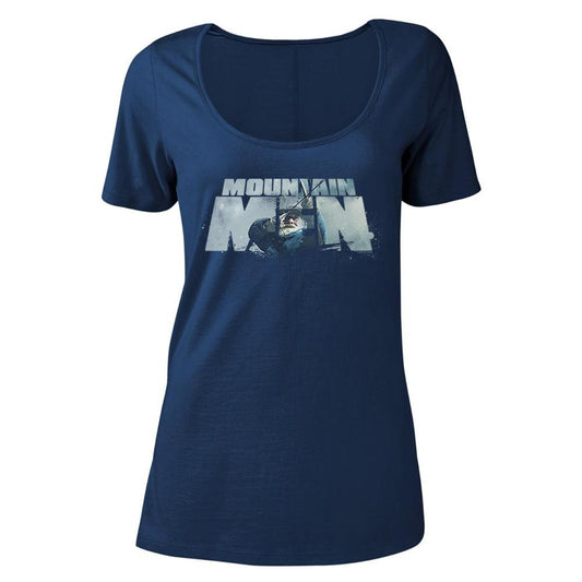 Mountain Men Tom Oar Logo  Women's Relaxed Scoop Neck T-Shirt