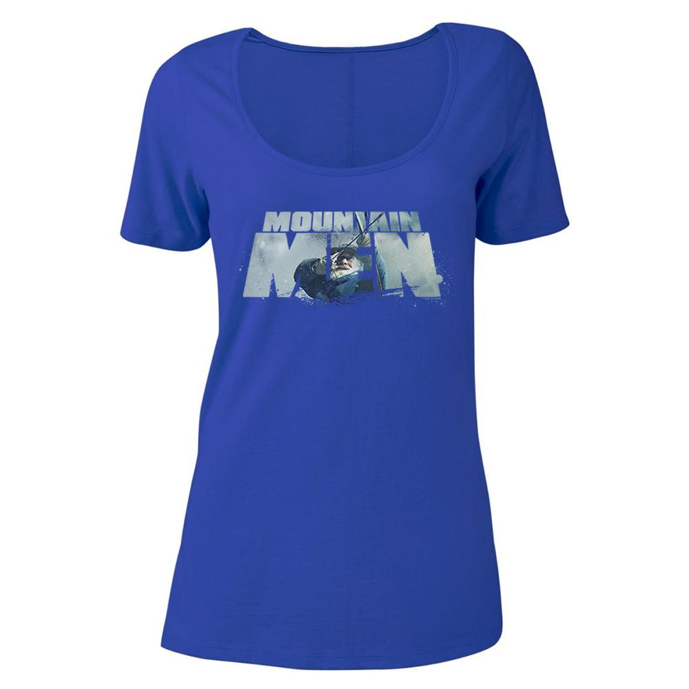Mountain Men Tom Oar Logo  Women's Relaxed Scoop Neck T-Shirt