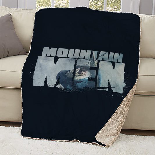 Mountain Men Tom Oar Logo Sherpa Blanket-0