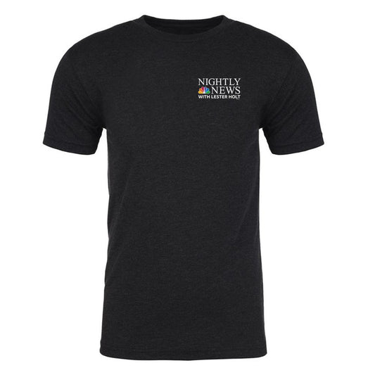 NBC Nightly News with Lester Holt Logo Men's Tri-Blend T-Shirt-0