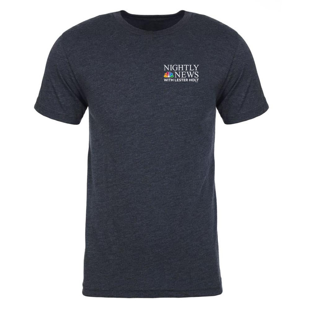 NBC Nightly News with Lester Holt Logo Men's Tri-Blend T-Shirt